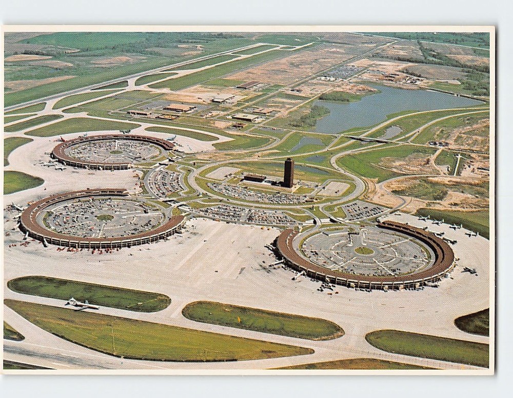 Postcard Aerial View Kansas City International Airport Missouri USA