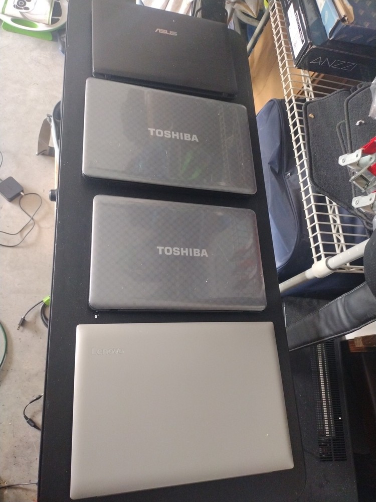 Laptop Lot Parts Only.  Lenovo Ideapad Toshiba Satellite Asus