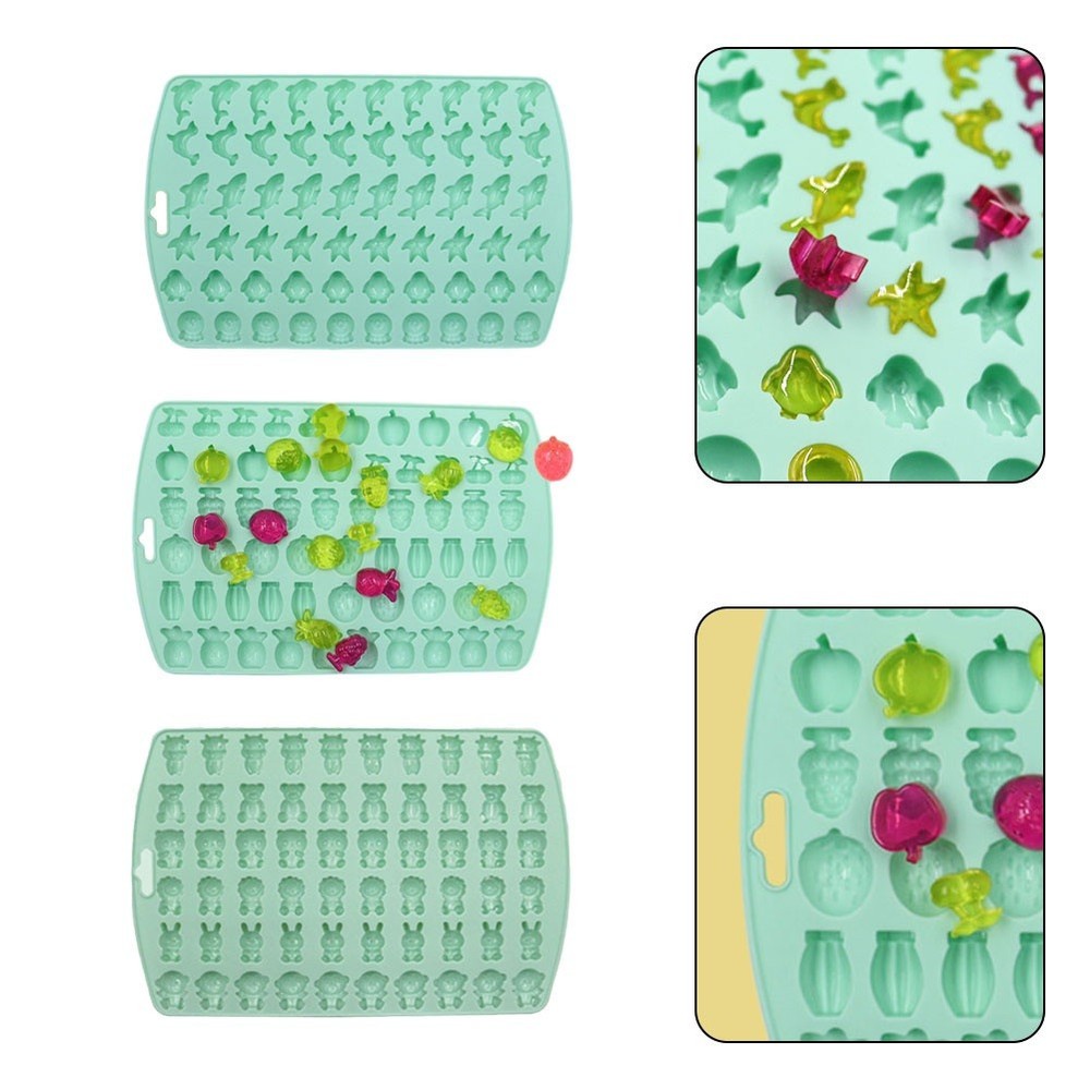 Gummy Fruit Animal Molds Chocolate Candy Supplie Jelly Silicone Moulds Ice Maker