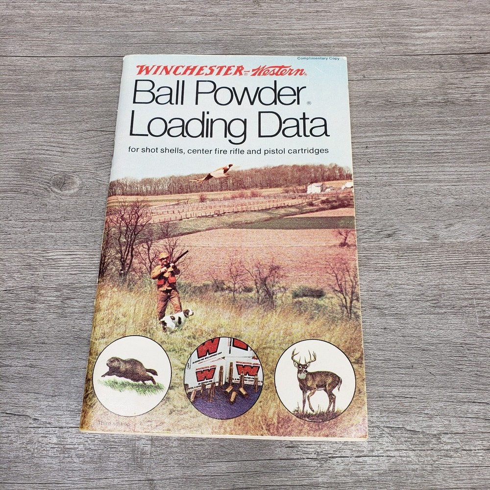 1976 Winchester Ball Powder Loading Data Reloading Rifle Shotshell Handgun