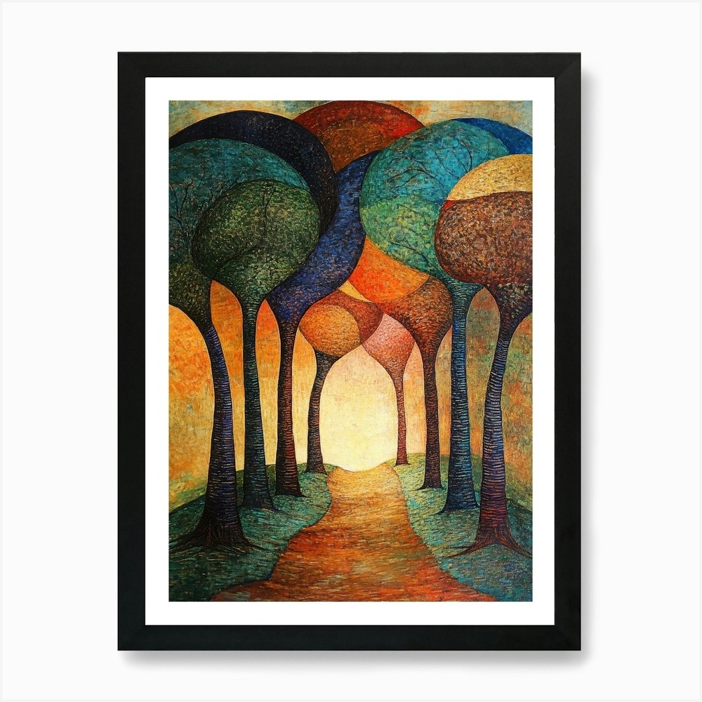 Trees At Sunset 9 Art Print Framed Wall Art Poster Canvas Print Picture