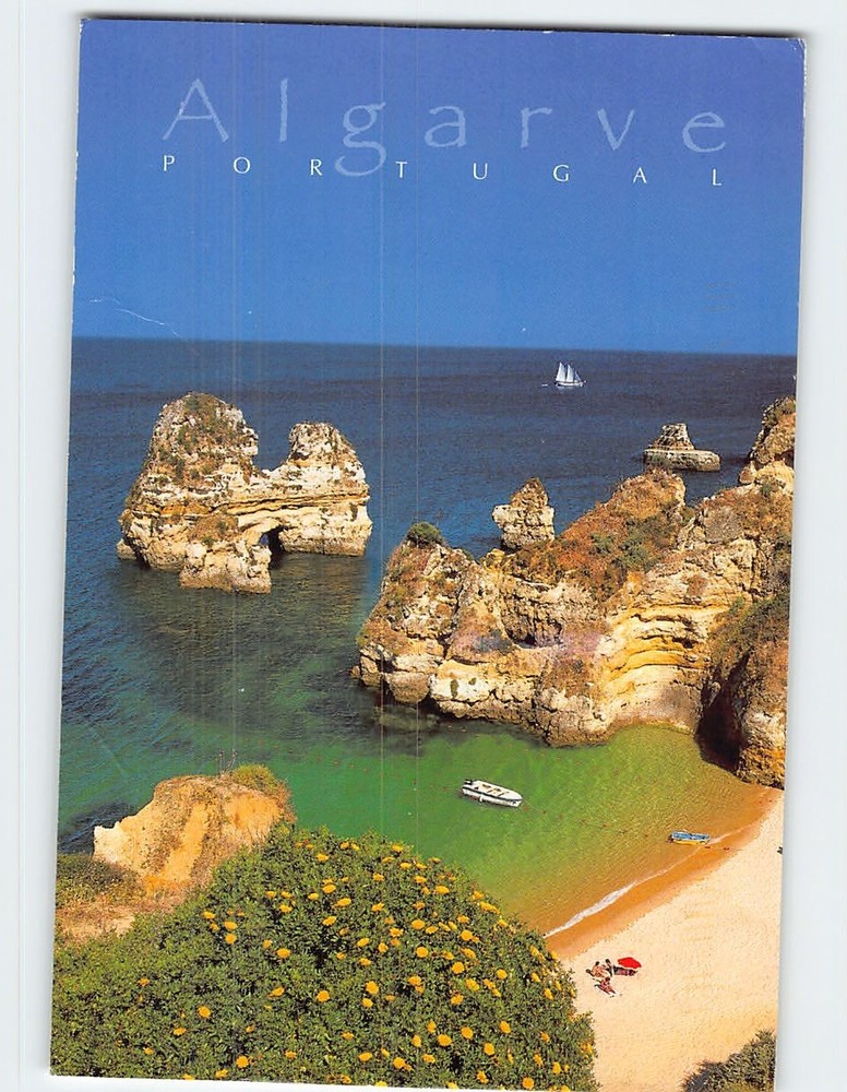 Postcard Lagos Praia do Camilo Algarve Portugal