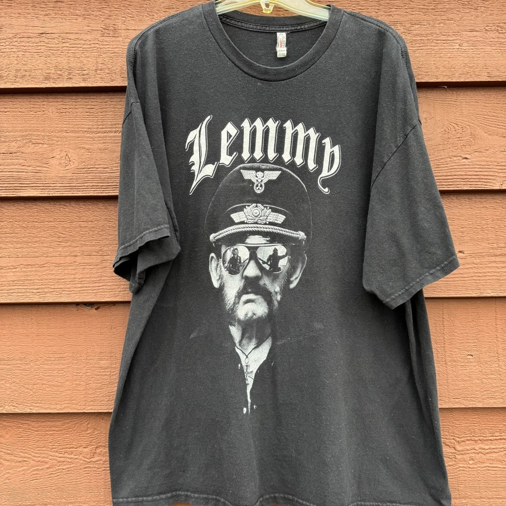 Vintage Lemmy Motörhead Graphic T Shirt Mens 2XL Black Rock Band Tee