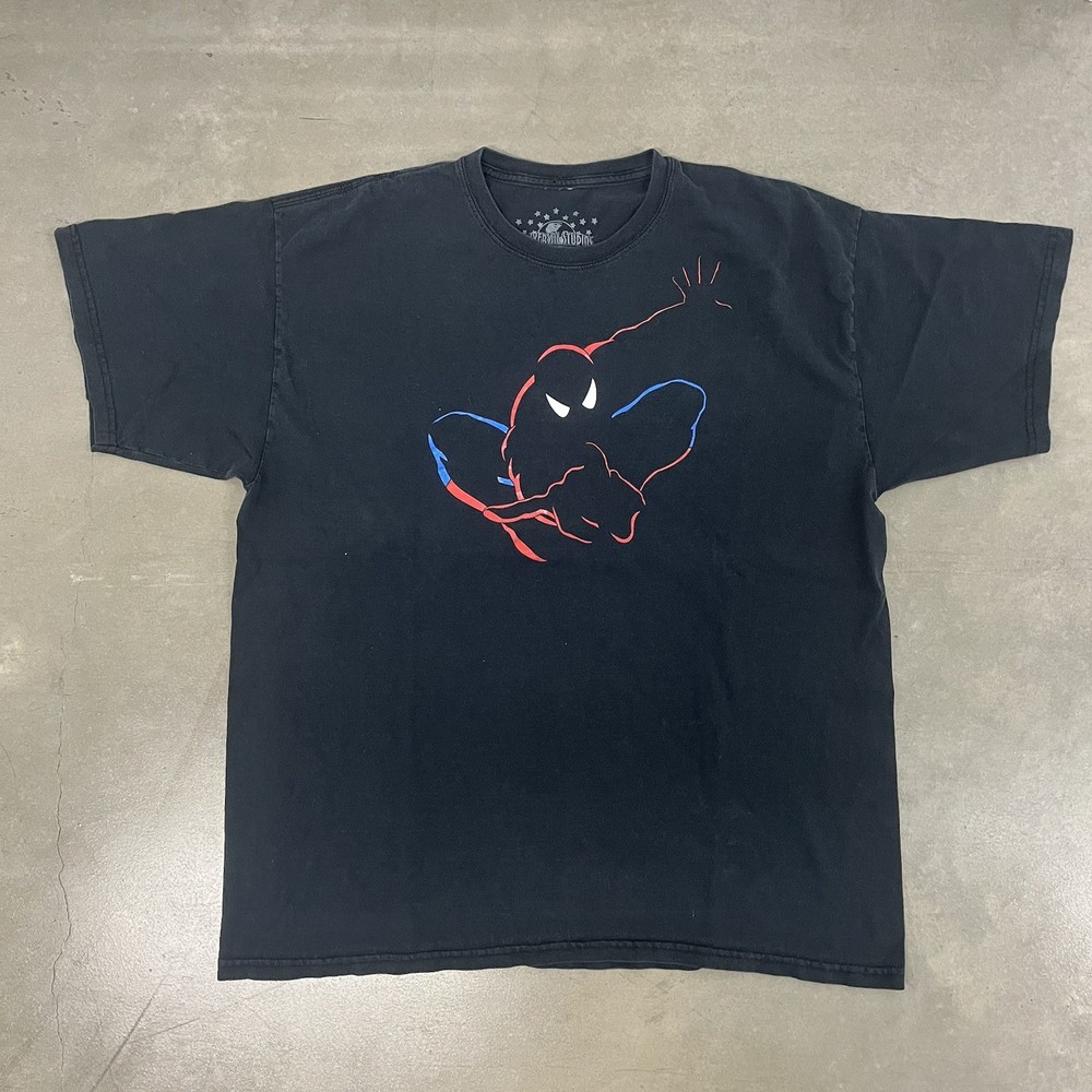 Vintage Marvel Spider-Man Universal Studios Comics Superhero T-Shirt Size Large