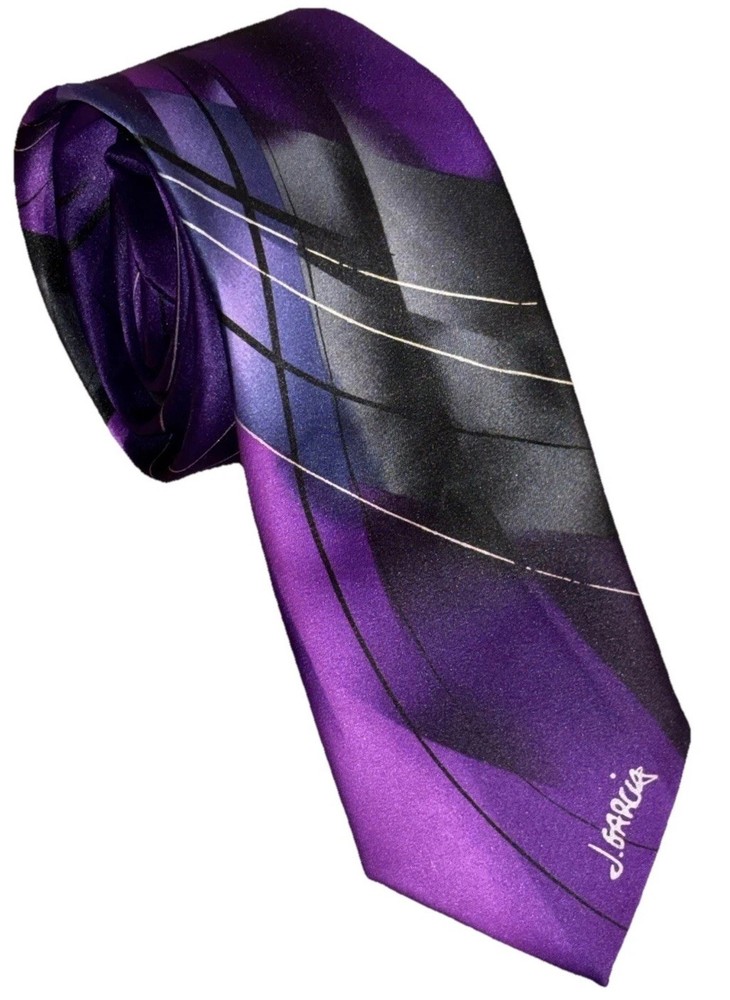 Jerry Garcia Tie ~ Van Gogh's Tree ~ Purple Design, polyester