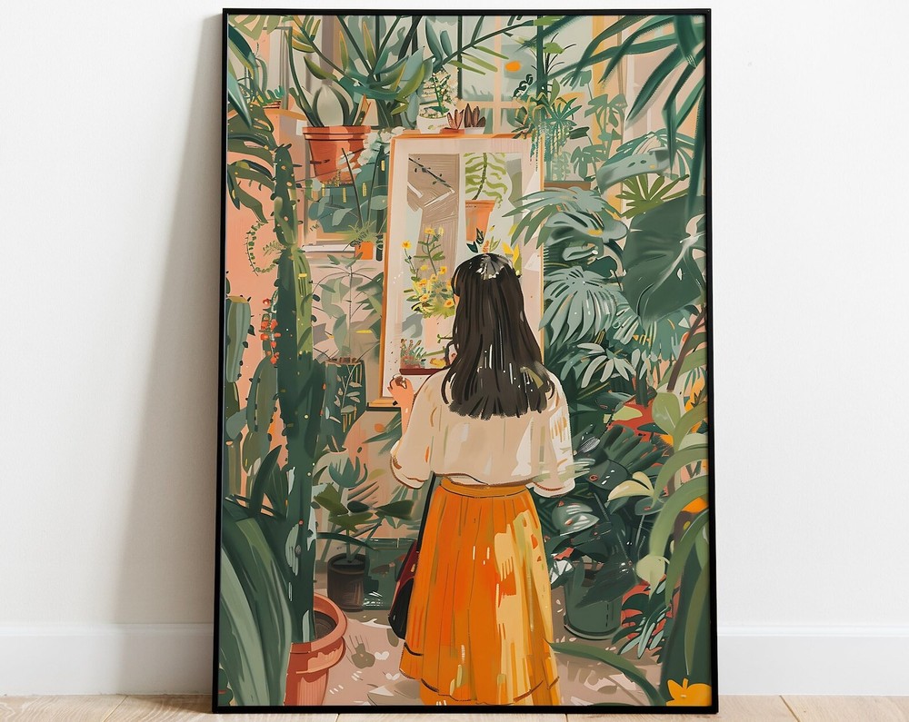 Girl Painting Art Print Artist Print Poster Art Lovers Wall Art Hobby Art Print