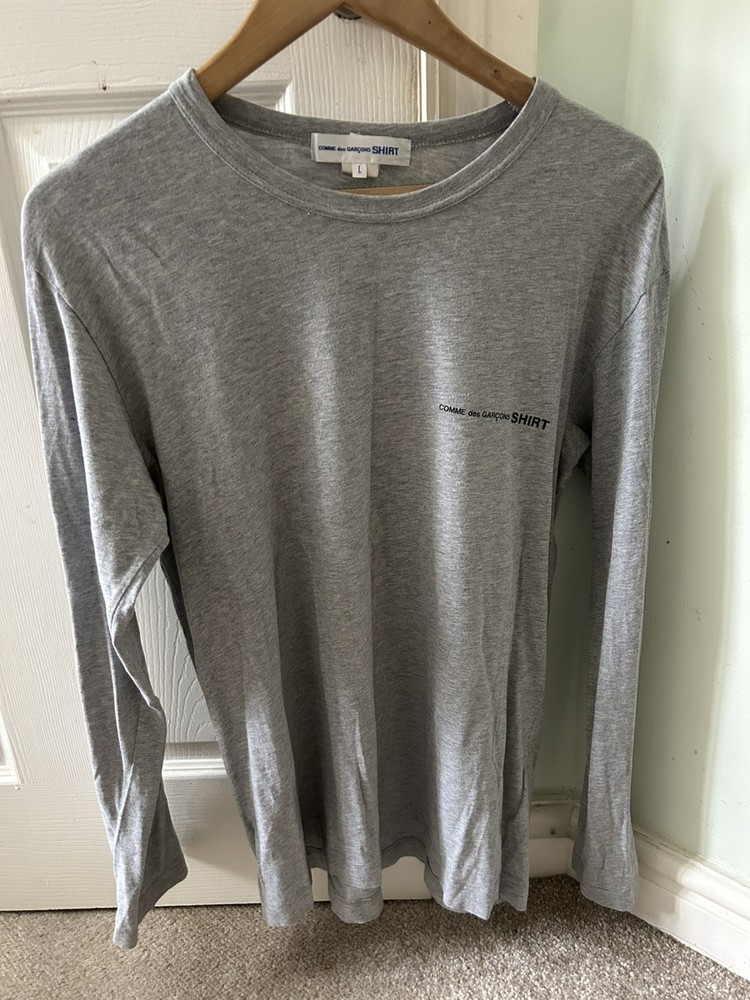 COMME DES GARCONS SHIRT Long Sleeve Classic Tee - Large - Grey