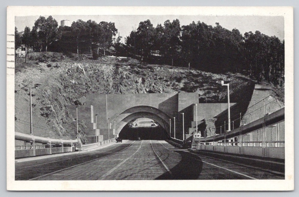 1938 Yerba Buena Island Tunnel Entrance San Francisco Bay Bridge Postcard