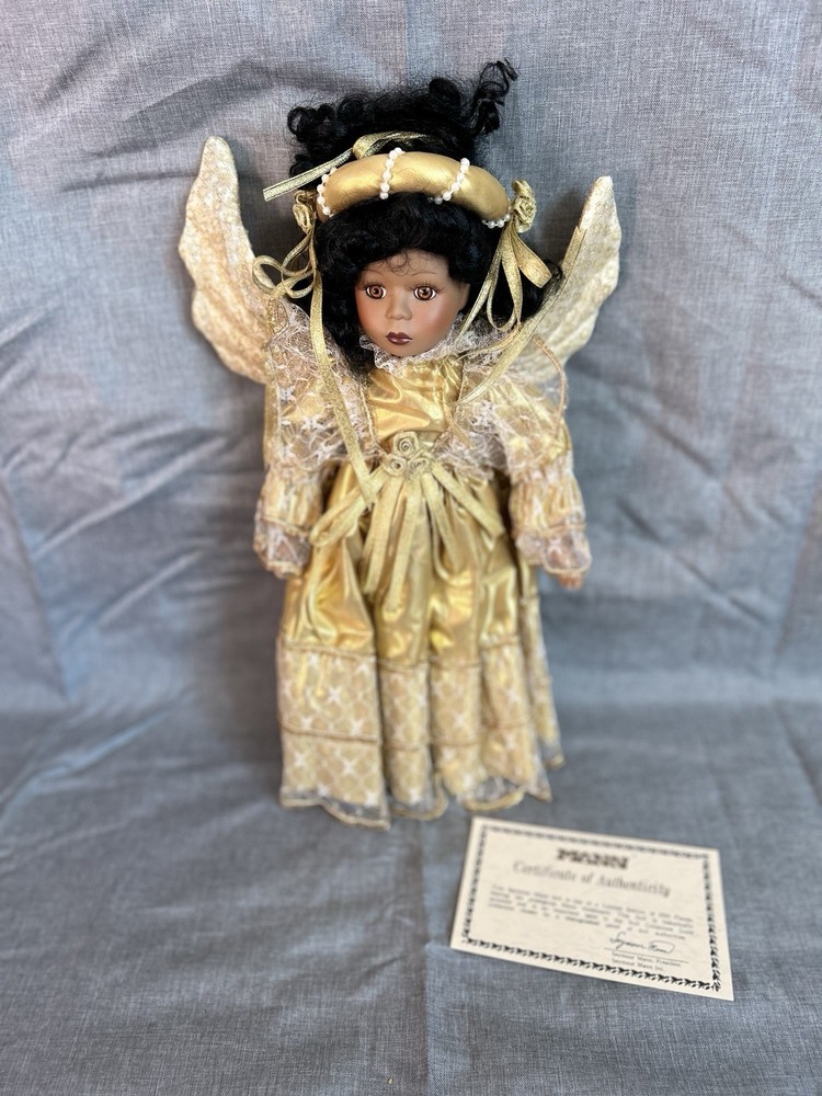 Vintage Seymour Mann Connoisseur Collection African-American Angel Doll NIB 16in