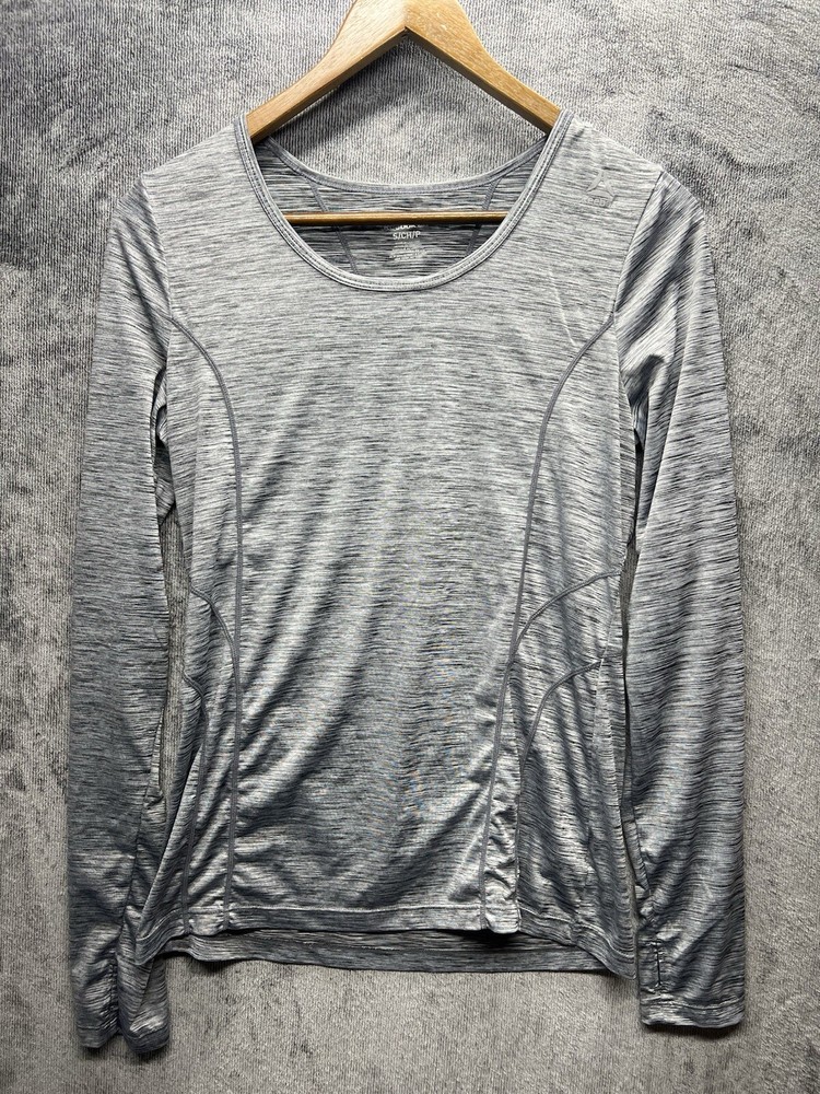 Reebok Top Womens Size Small Gray Long Sleeve