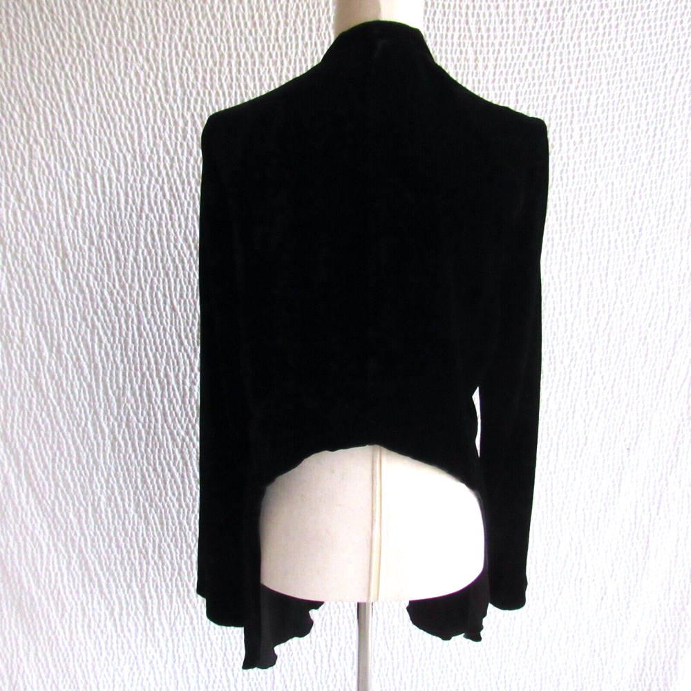 Johnny Was Black Velvet Cardigan Wrap with Rayon Silk Blend
