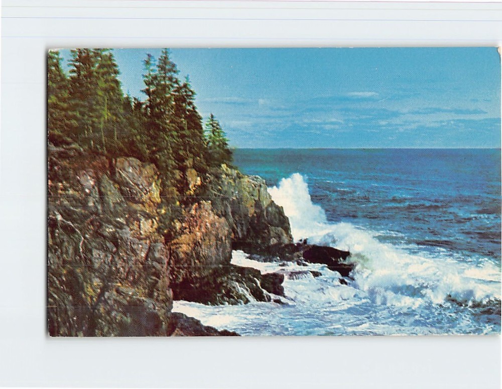 Postcard Otter Cliff Bar Harbor Acadia National Park Maine USA-image