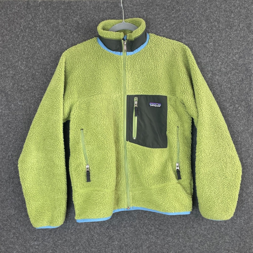 Patagonia Retro-X Deep Pile Fleece Jacket Men’s Size XS Forest Green Zip Up