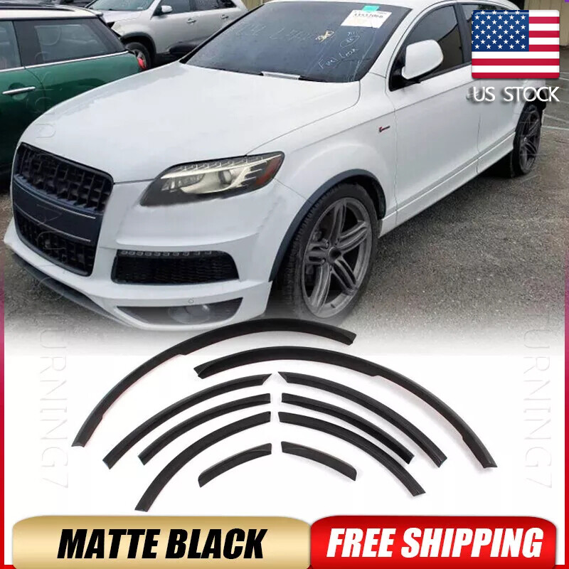 For Audi Q7 SQ7 RSQ7 2006-15 Wheel Well Arch Fender Flares Trim Matt Black 10PCS
