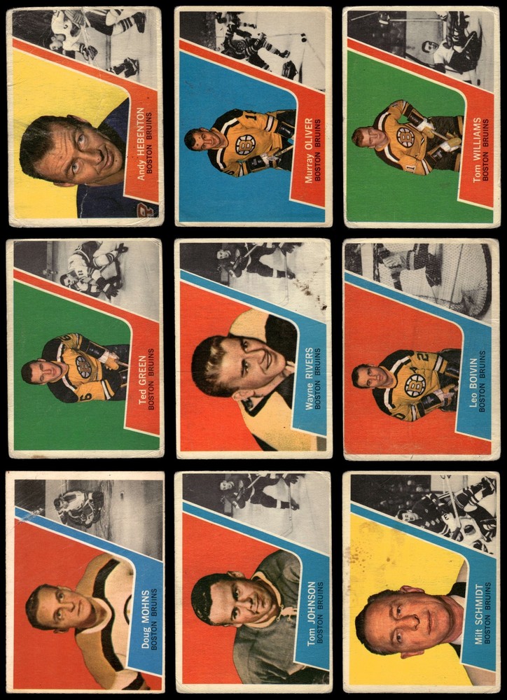 1963-64 Topps Boston Bruins Near Team Set 4 - VG/EX 7241053 (10 / 21 cards)