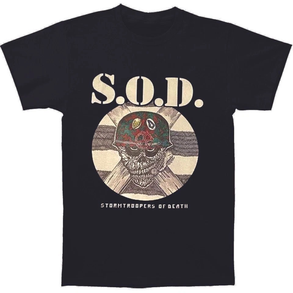 Vtg S.O.D. Stormtroopers Of Death Band Cotton Black Unisex Shirt