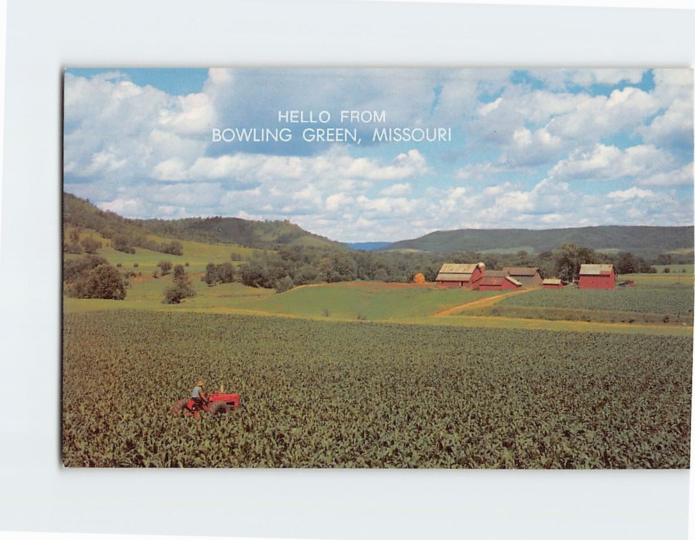 Postcard Lush Farm Land Greetings from Bowling Green Missouri USA