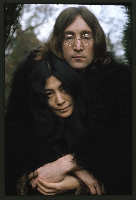 Photo:John Lennon Yoko Ono 1968 Portrait Fur Coat Photo