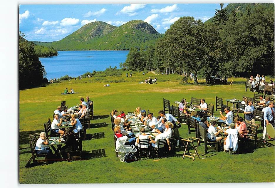 Postcard Jordan Pond & The Bubbles Acadia National Park Maine USA