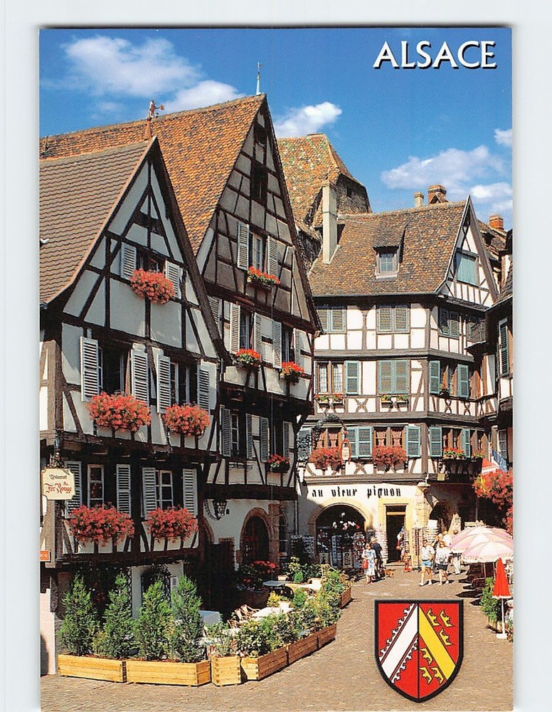 Postcard Street Scene in Colmar Alsace France