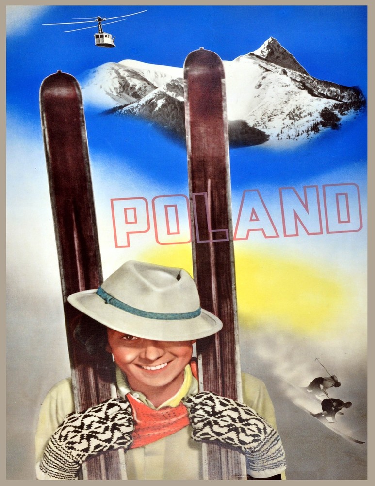 Decorative POSTER.Home room Interior art design.Poland Ski resort.Travel.7118