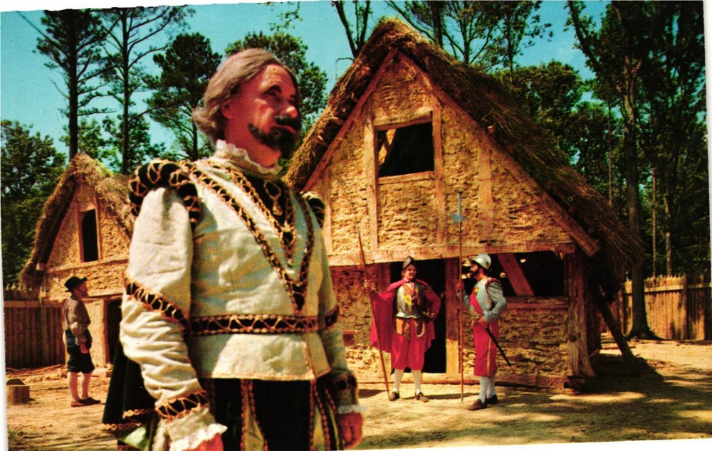 Vintage Unposted Postcard FORT JAMES Jamestown VA Walter H Miller