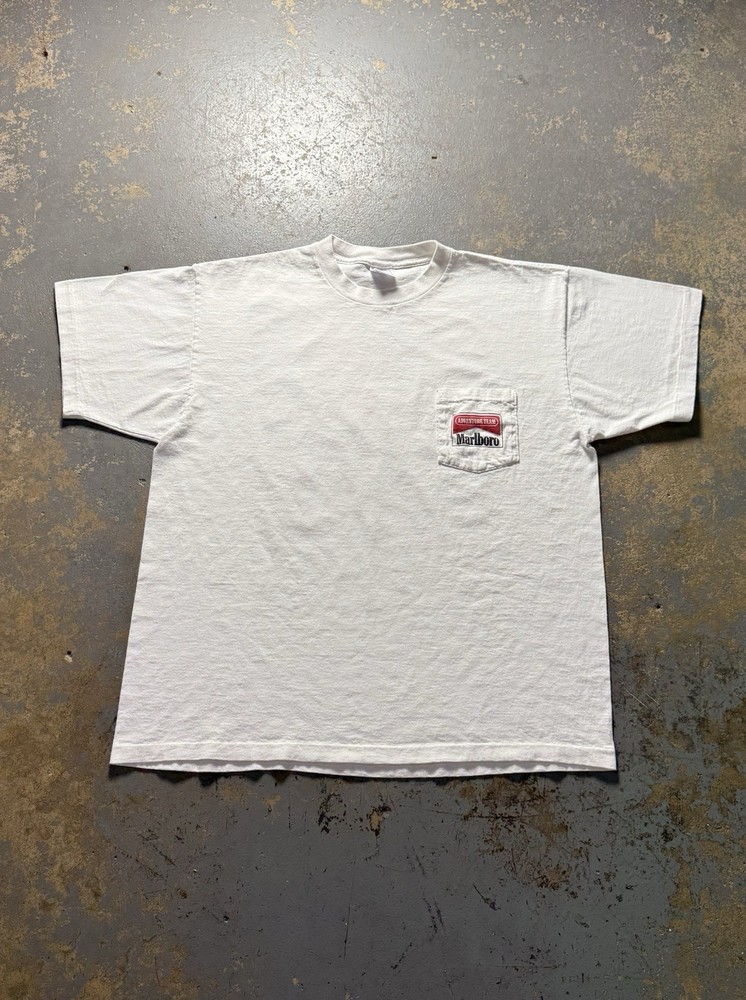 Vintage 90s Marlboro Adventure Team Pocket Graphic Tee Shirt-Size XL