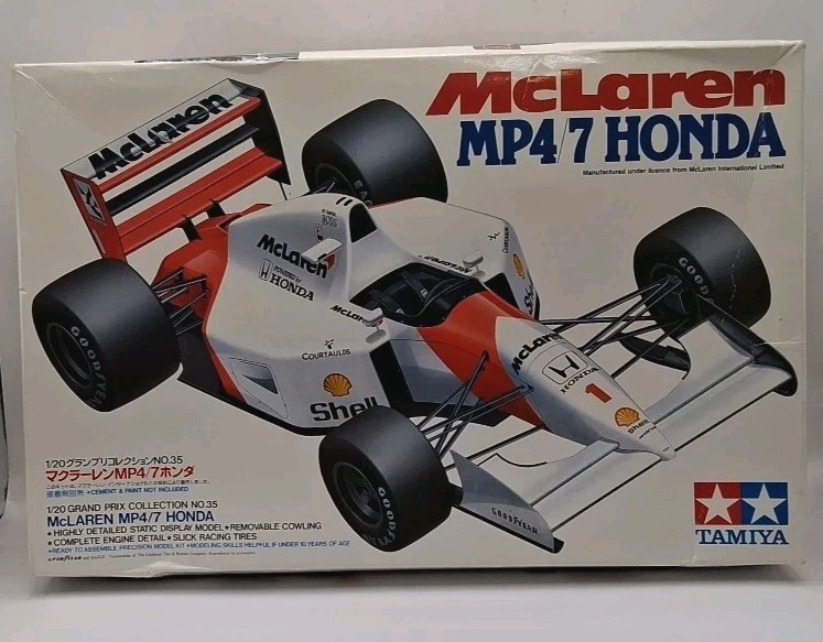 Vintage 1992 TAMIYA 1/20 McLaren MP4/5B Honda F1 Model Kit See Description
