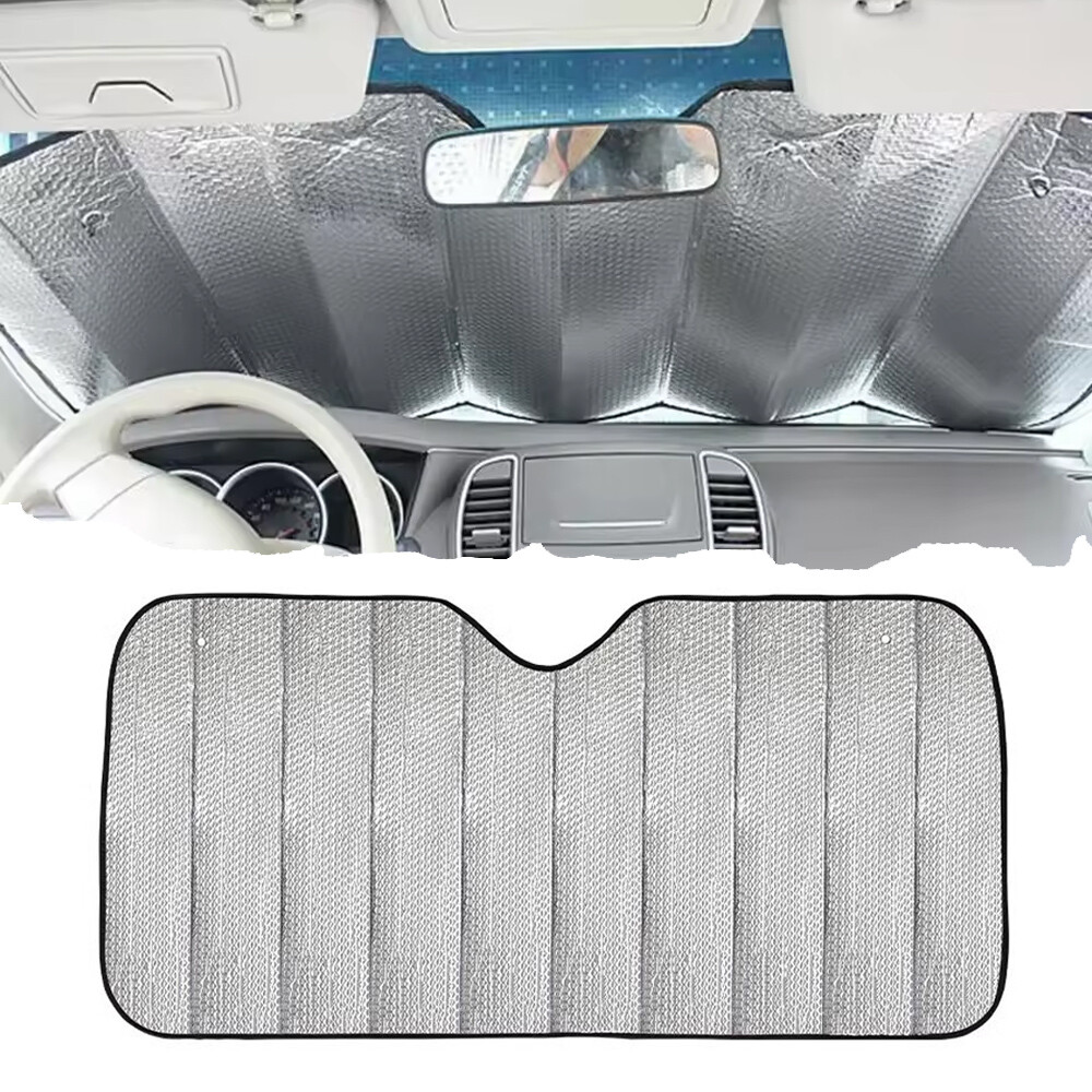 Foldable Car Windshield Sun Shade Cover with UV Protection for Snow, Ice, and Frost Guard – Compact and Durable Design