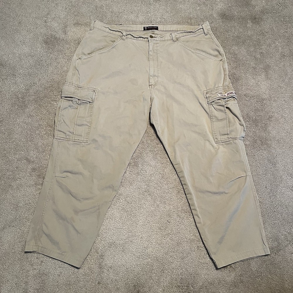 Vintage Polo Jeans Co Ralph Lauren Cargo Pants Men 42x34 Khaki Baggy Skater Y2K