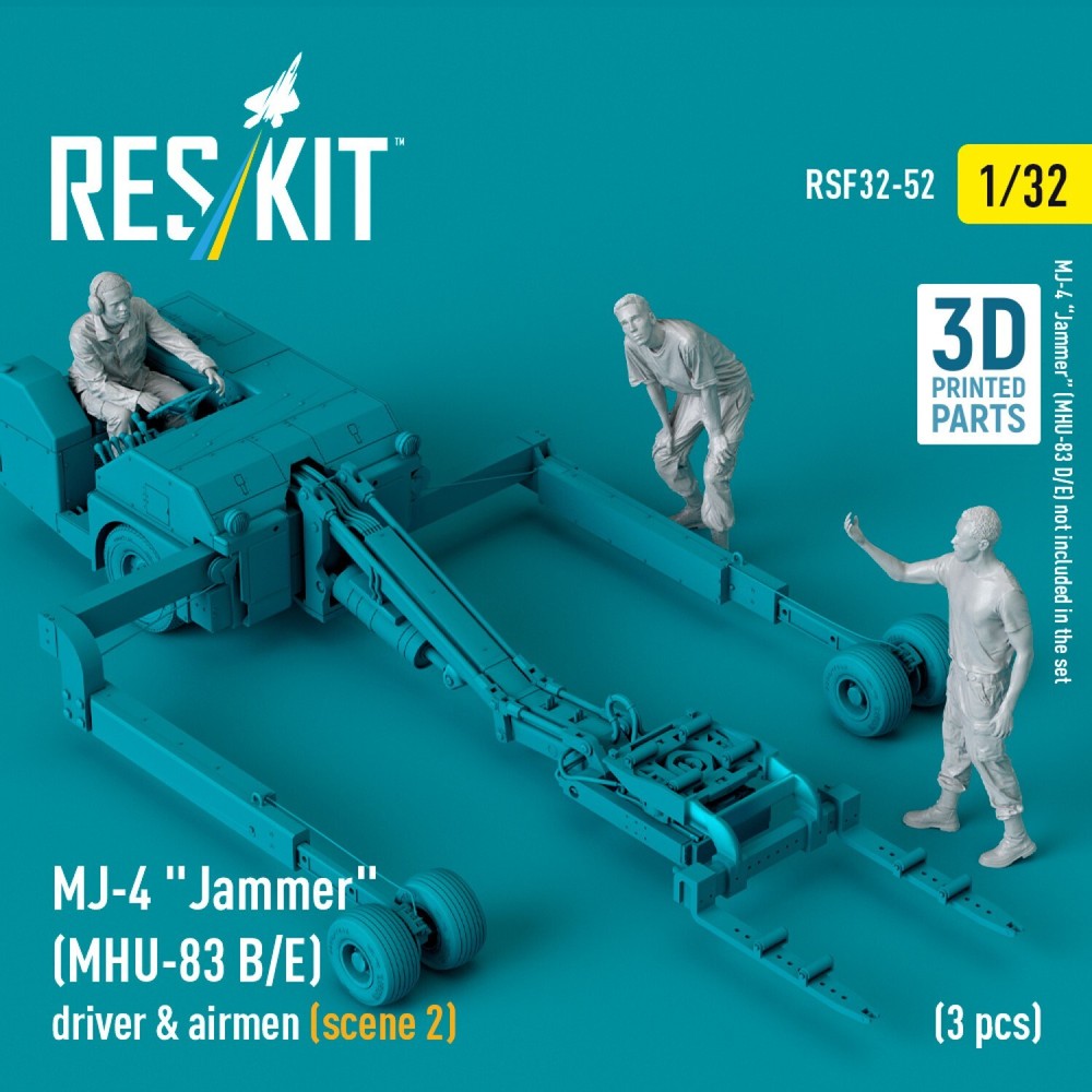 MJ-4 Jammer Driver Airmen Scene 2 1:32 3D Printed ResKit RSF32-0052