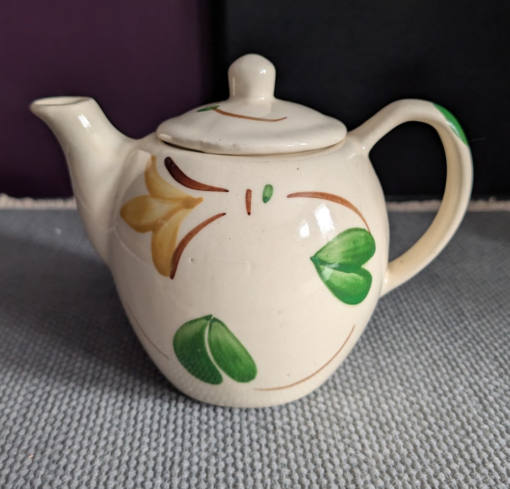 Vintage 50's Purinton Slip Ware Pottery YellowBlossom Tea Pot
