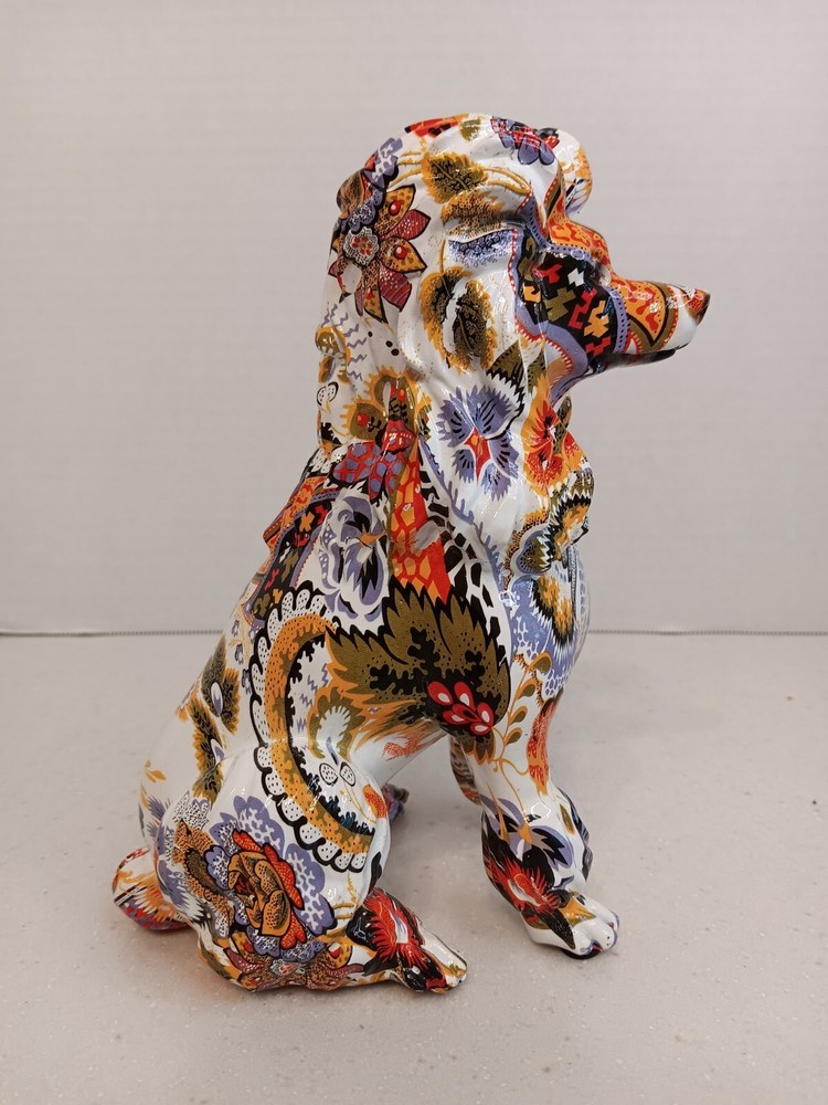 Graffiti Resin Abstract Poodle Figurine Art 8