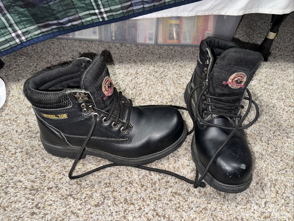 BRAHMA Steel Toe Gus Work BOOTS – 7 W Safety Slip Resistant