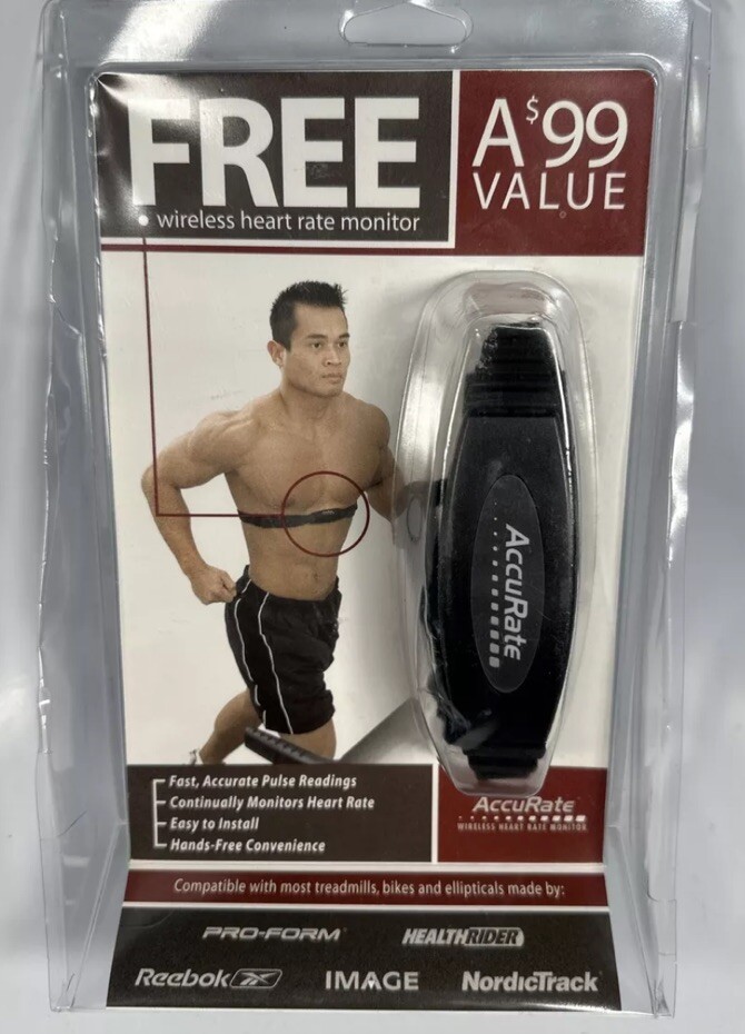 Accurate Wireless Heart Monitor for Treadmill Elliptical | HRTL77105 Nordic Trac-image