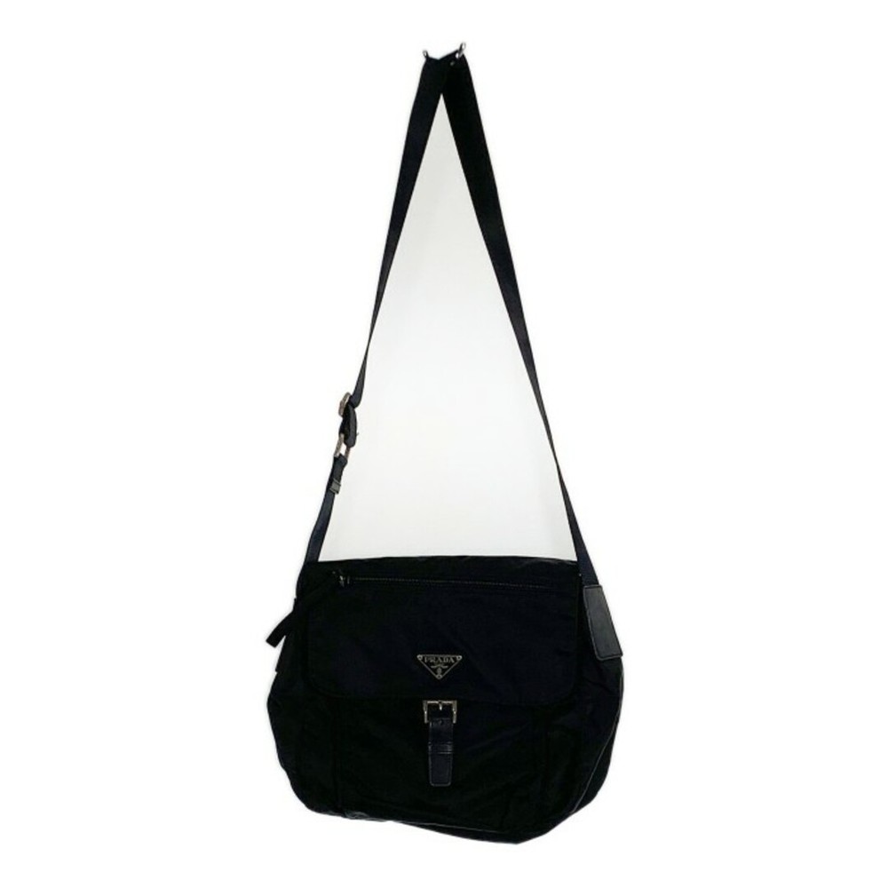 RARE PRADA VELA Nylon Shoulder Bag in Black B8994