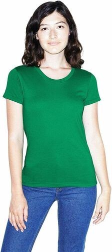 American Apparel Women Crewneck Short Sleeve ALL Cotton T-Shirt Green Size XL