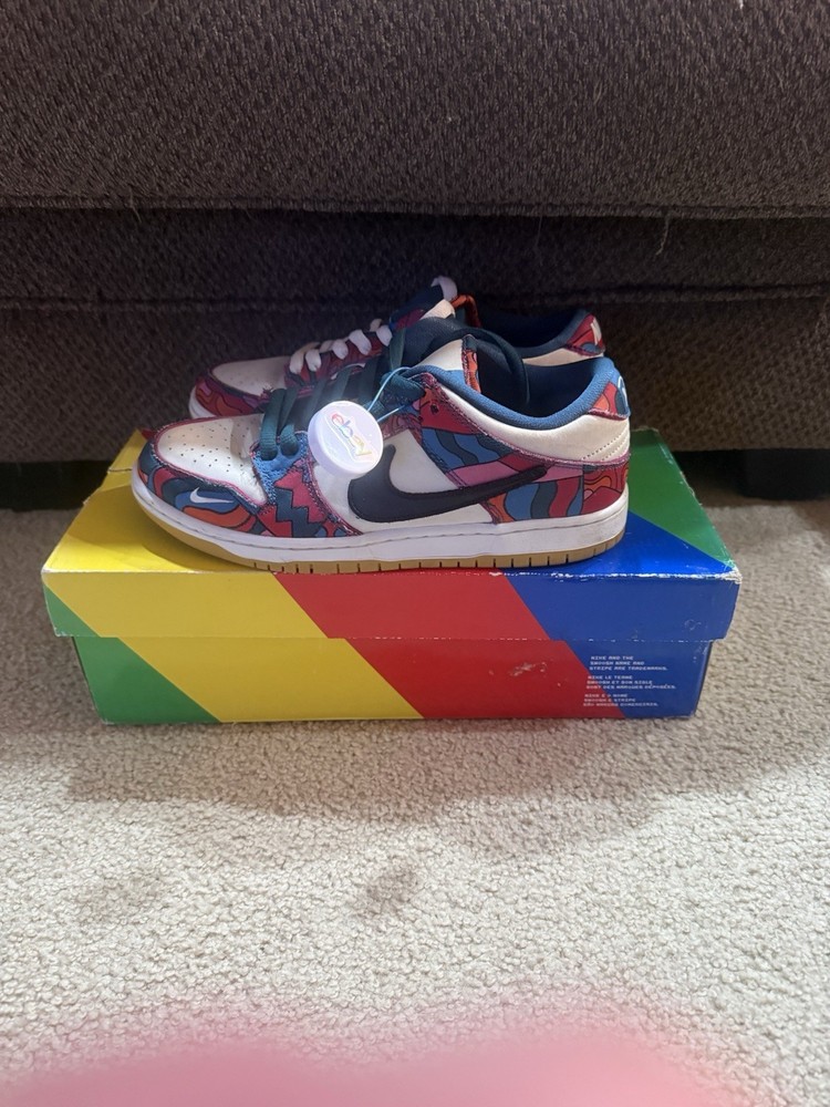 Nike Dunk Low SB Parra Abstract Art Men’s Size 7.5 Used With Box-image