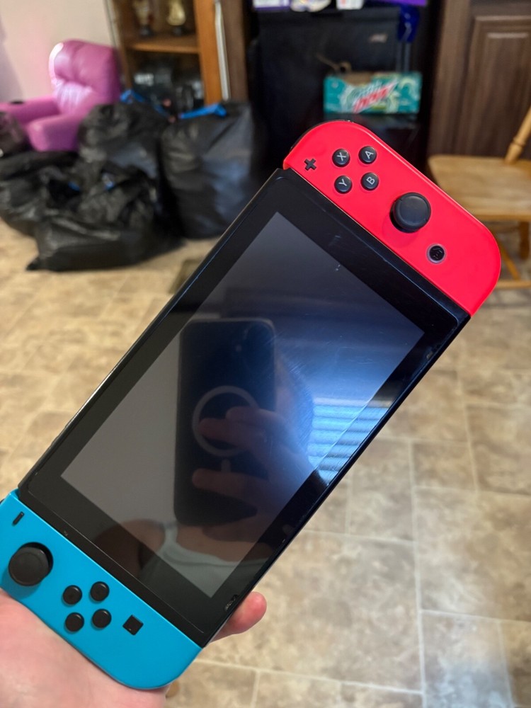 Nintendo Switch with Neon Blue and Neon Red Joy-Con (HAC-001-01)