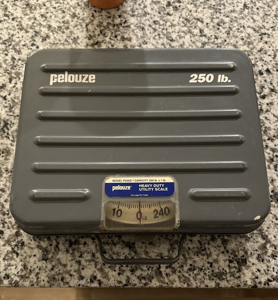Vintage Pelouze Model P250S Heavy Duty Utility Shipping Scale 250 lb Capacity