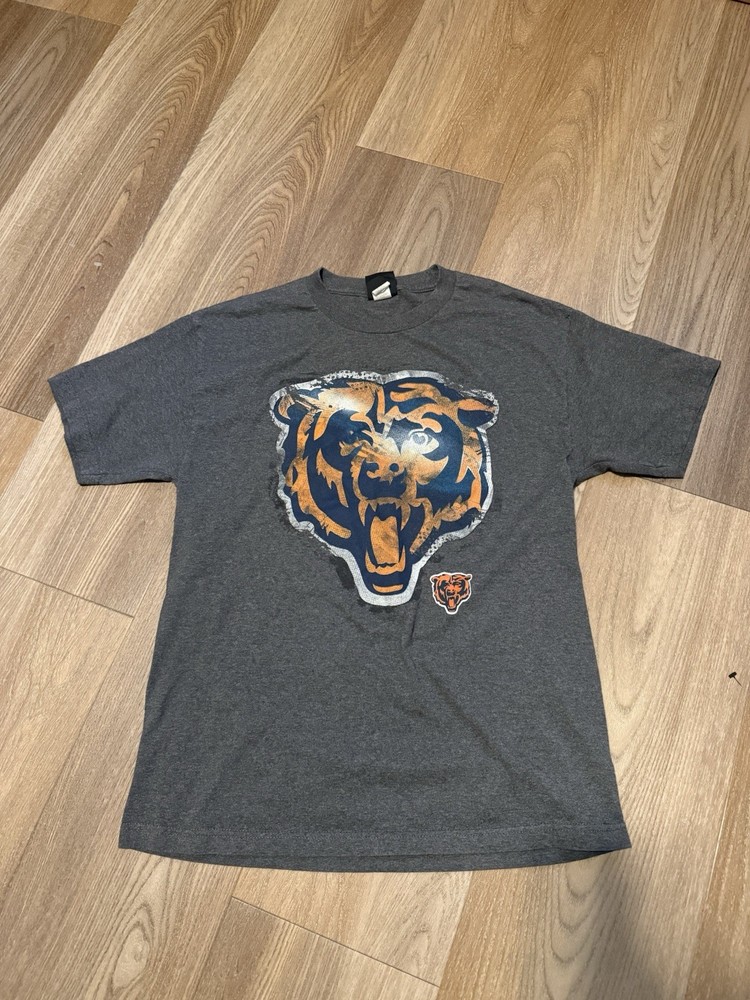 CHICAGO BEARS NFL Team Apparel Grey T-Shirt  Size L