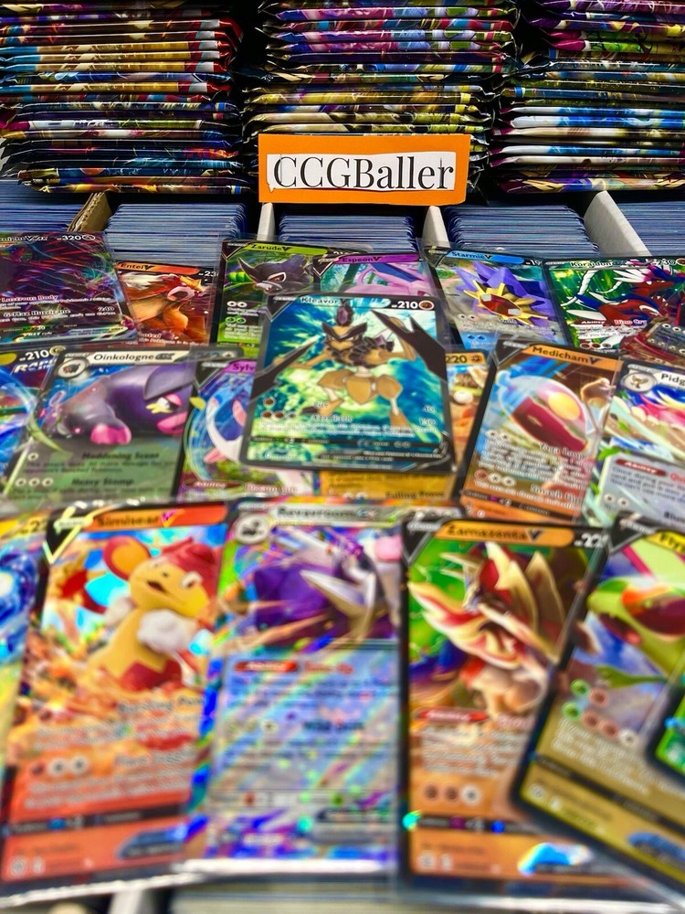 100 Pokemon TCG Cards Lot - Ultra Rare VMAX GX EX VSTAR V Included
