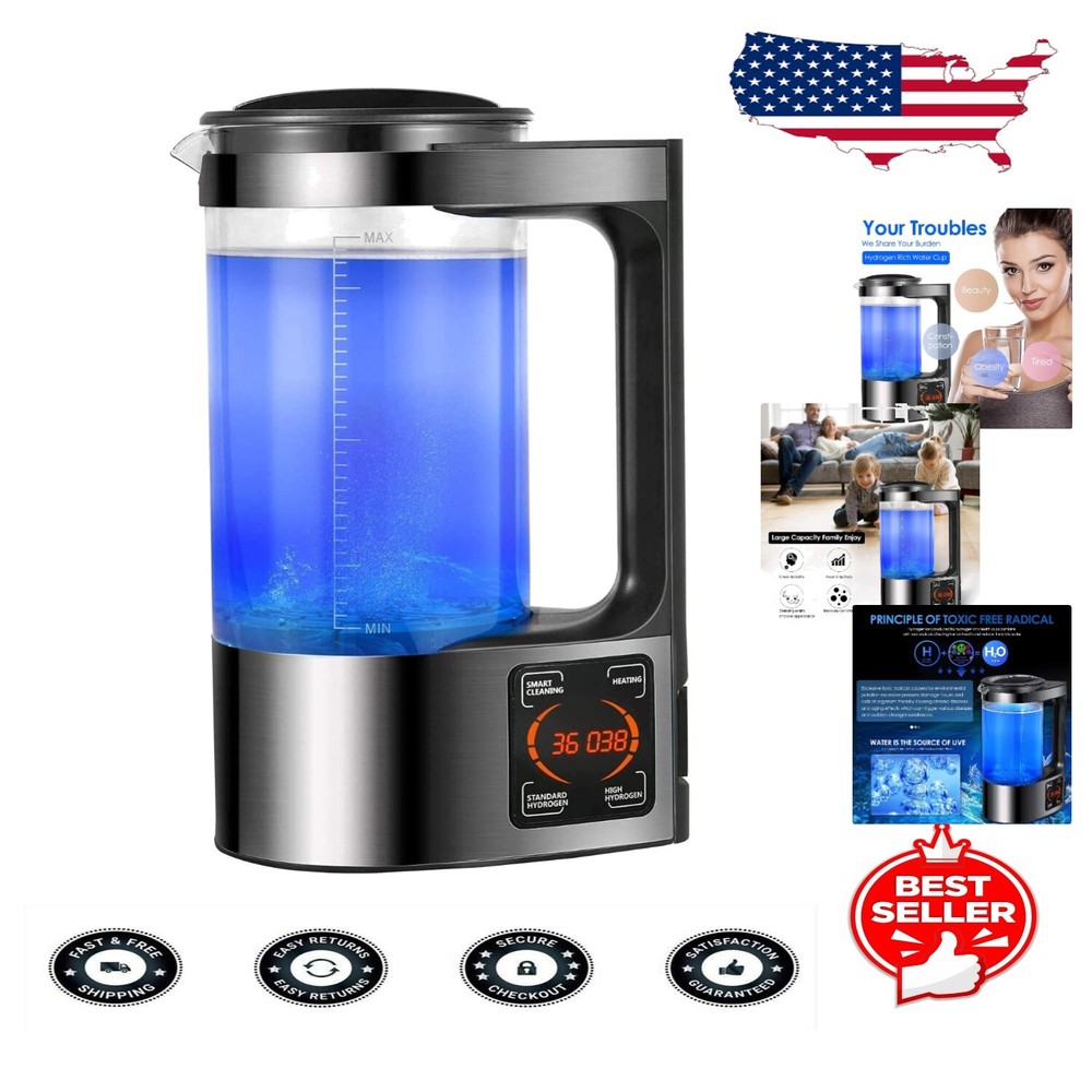 Touch Sensor Hydrogen Water Bottle - Easy Use, Long Life, and Health Benefits