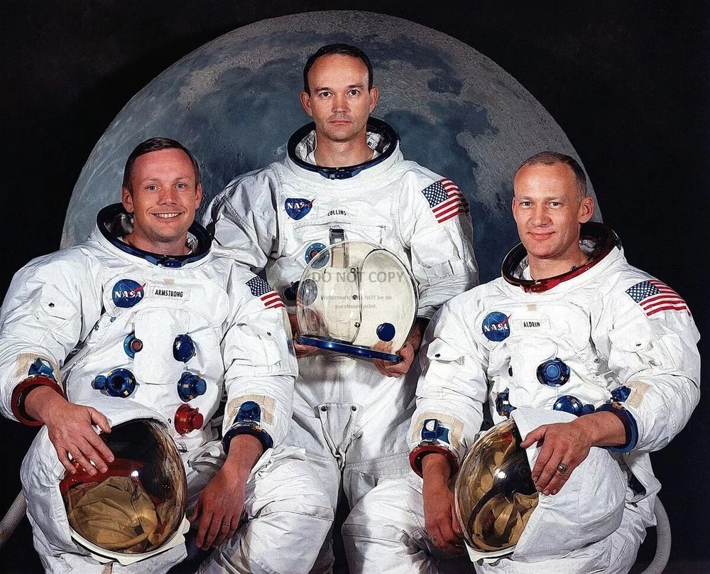 Apollo 11 Crew Armstrong, Aldrin, Collins 4x6 Picture Celebrity Print