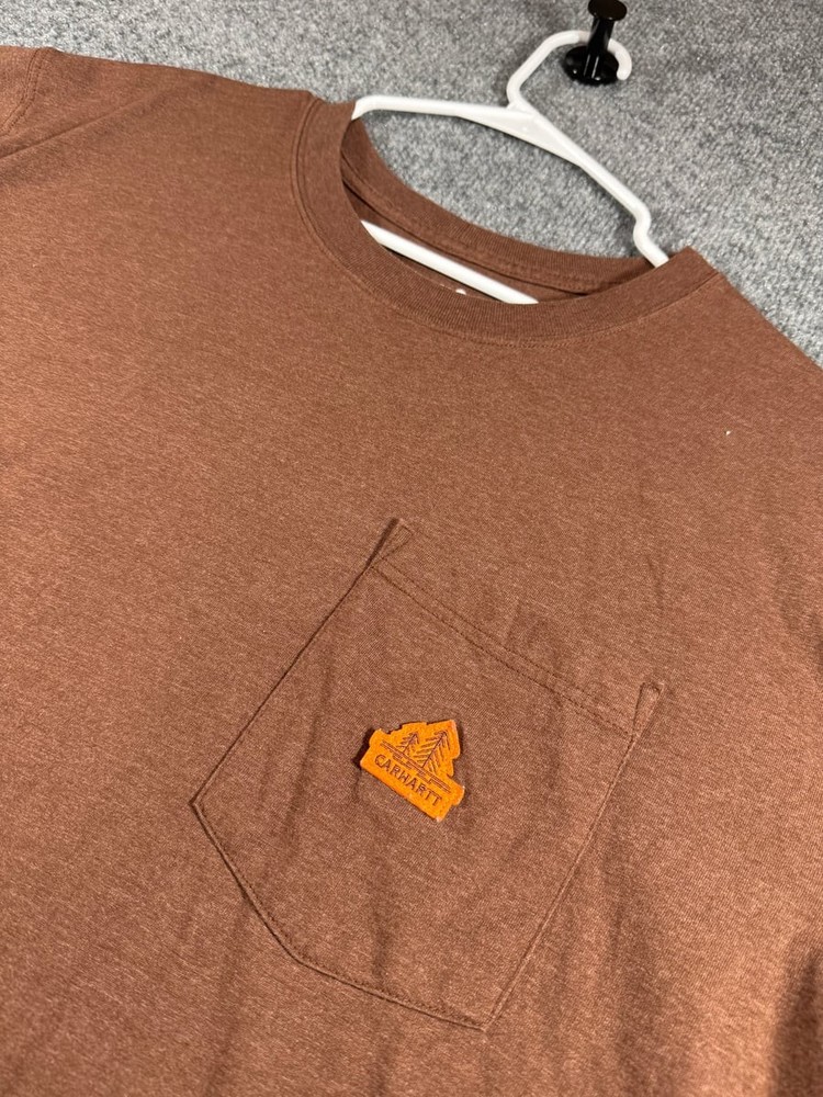 Carhartt Men's 2XL Brown Relaxed Fit Graphic Pocket T-Shirt Short Sleeve