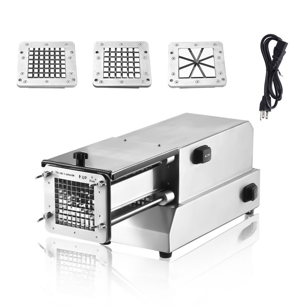 New Electric French Fry Cutter Vegetable Cutter Vegetable Dicer W/4 Blades 200W