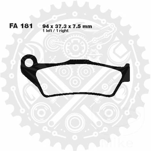 EBC Sintered Brake Pads for Husqvarna FC 450 2014-2024