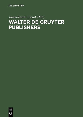 Anne-Katrin Ziesak Walter de Gruyter Publishers (Hardback)Another great item from Rarewaves USA | Free delivery!