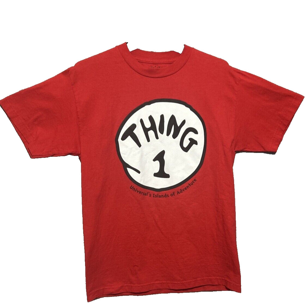 Universal Studios Islands Of Adventure Medium Thing 1 Tee Shirt Dr. Seuss IOA