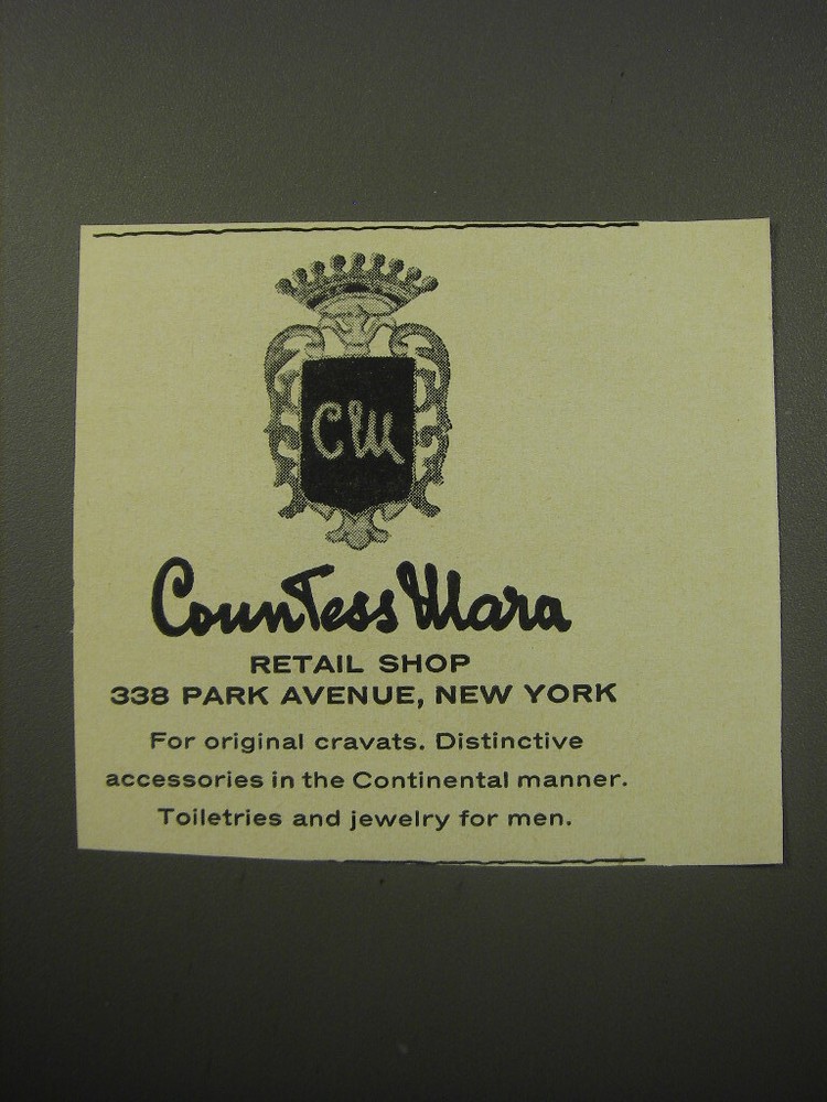 1955 Countess Mara Ties Advertisement